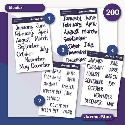 Plum Paper A5 Monthly Sticker Planner Stickers - Kit 200 Midnight Sparkles