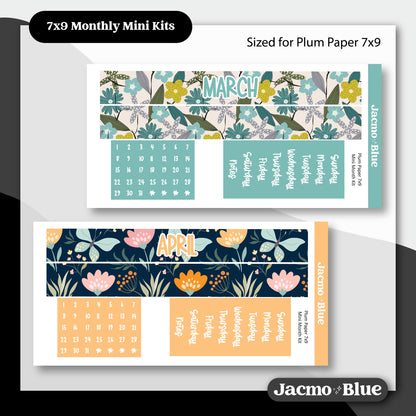 Mini Monthly Kits Plum Paper 7x9 Monthly Sticker Kit 202 - All 12 Months Bundle