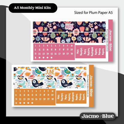 Mini Monthly Kits Plum Paper A5 Monthly Sticker Kit 202 - All 12 Months Bundle