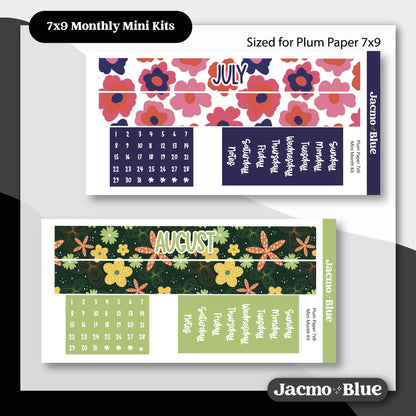 Mini Monthly Kits Plum Paper 7x9 Monthly Sticker Kit 202 - All 12 Months Bundle