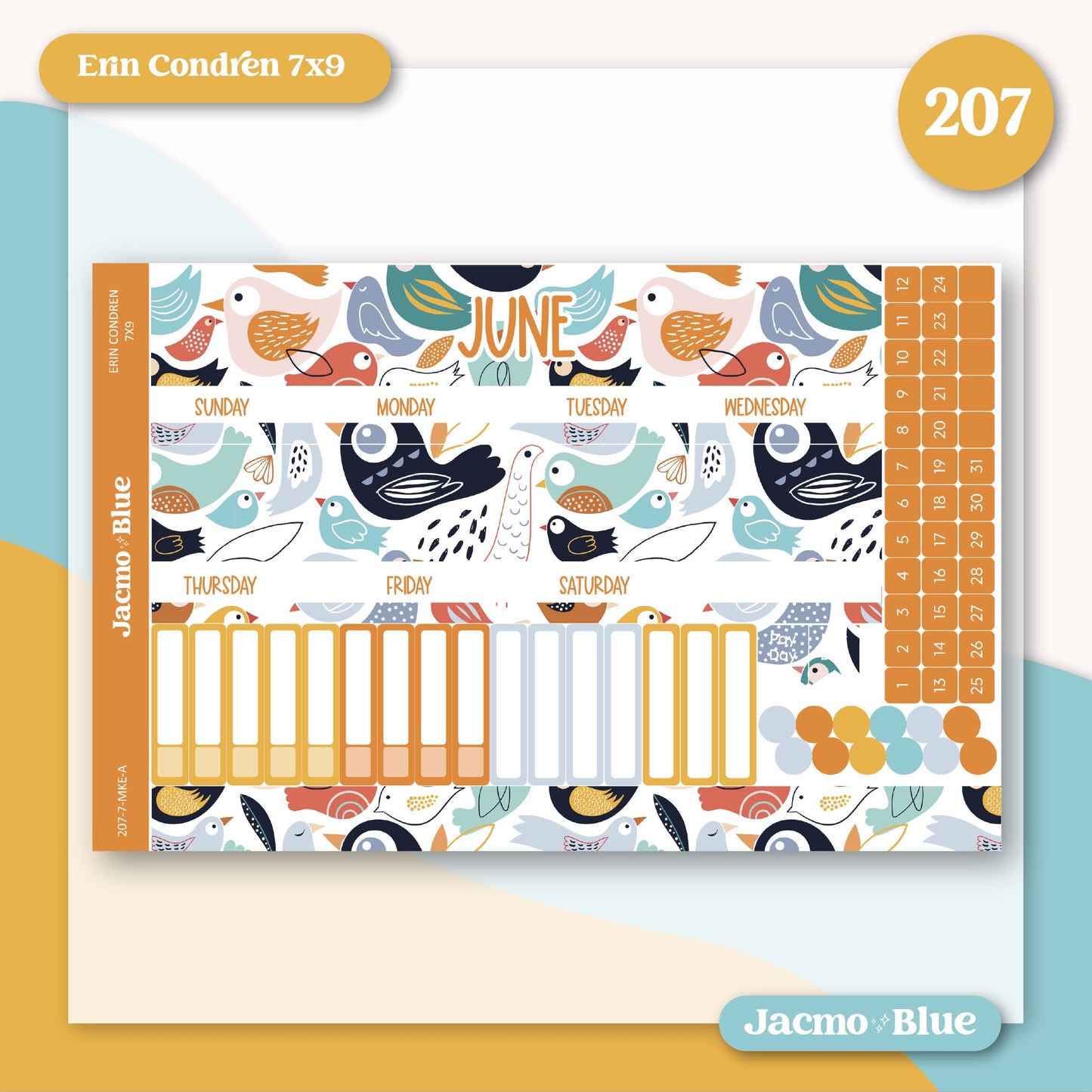 Erin Condren June Stickers