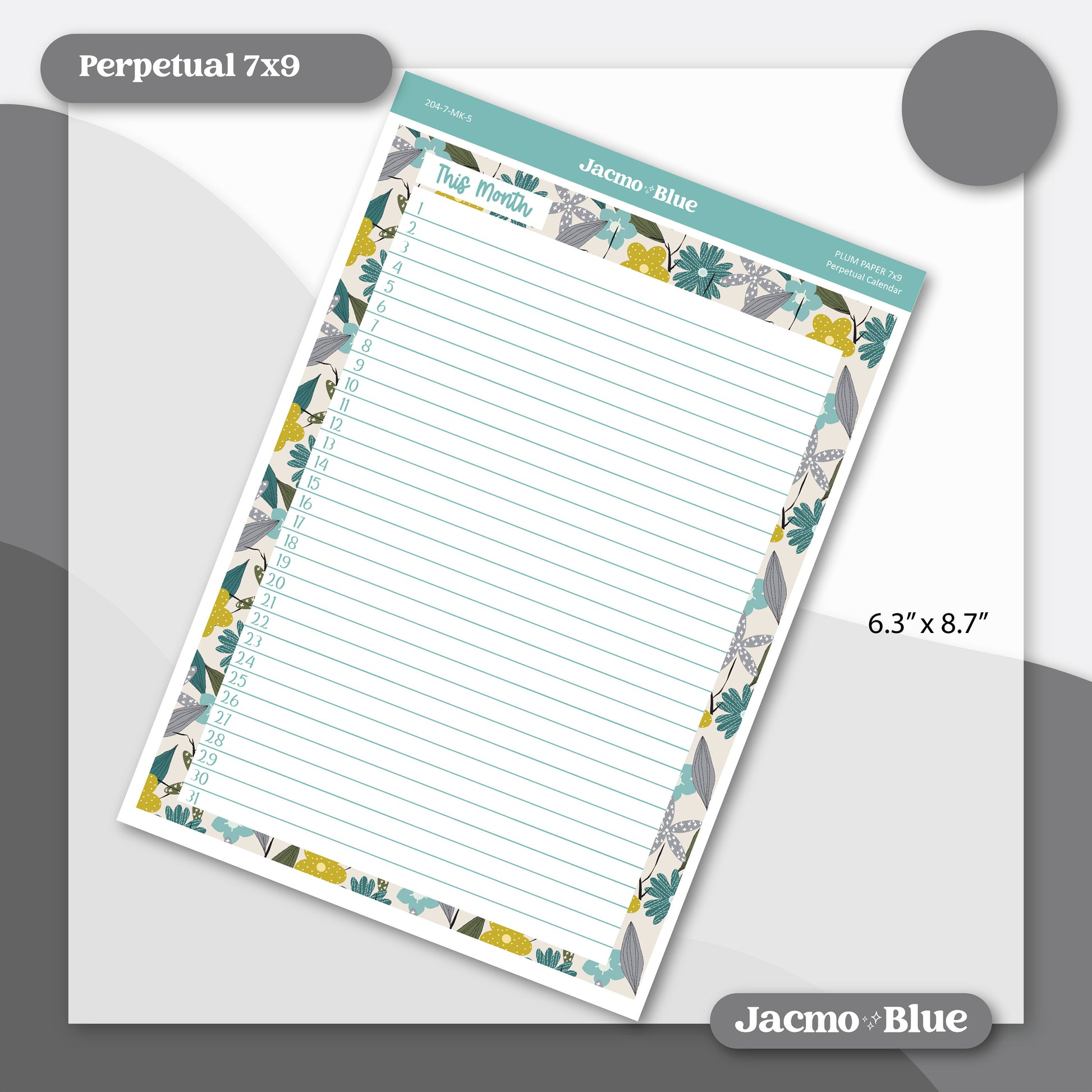 a notepad with a floral pattern on it