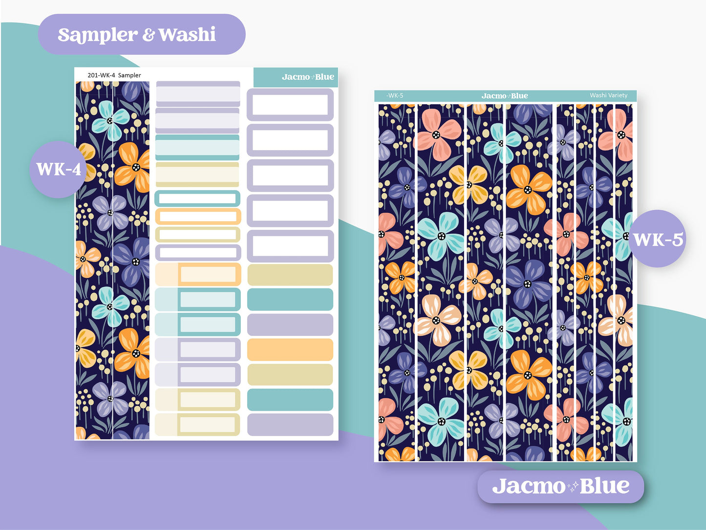 a set of planner stickers with flowers on them