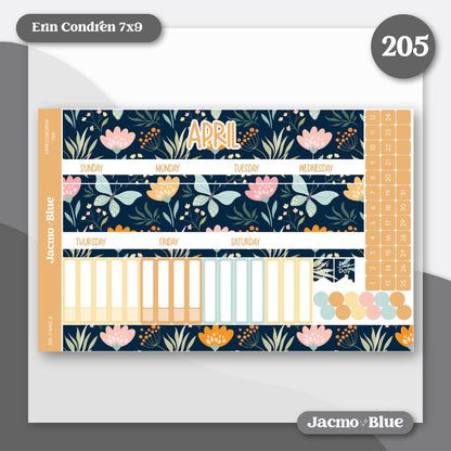 a calendar with a floral pattern on it