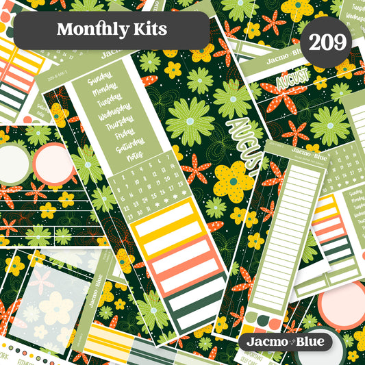 August Plum Paper Monthly Sticker Kit for 8x11 7x9 A5 Planners - Kit 209 April Planner Stickers