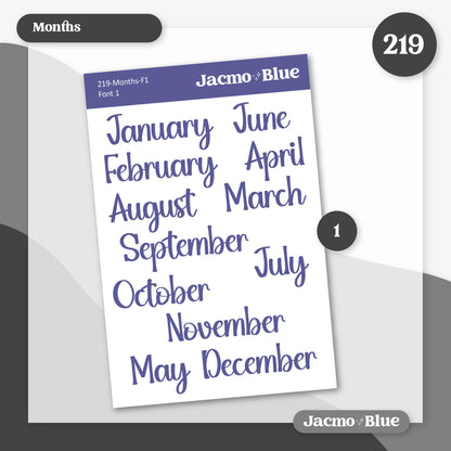 Spontaneous 7x9 A5 Kit Monthly Planner Erin Condren Sticker Kit 219 Monthly Kit for 7x9 or A5 planners