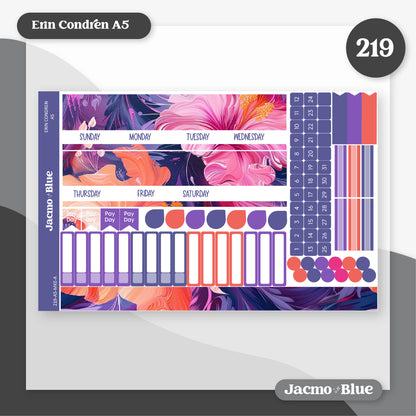 Spontaneous 7x9 A5 Kit Monthly Planner Erin Condren Sticker Kit 219 Monthly Kit for 7x9 or A5 planners