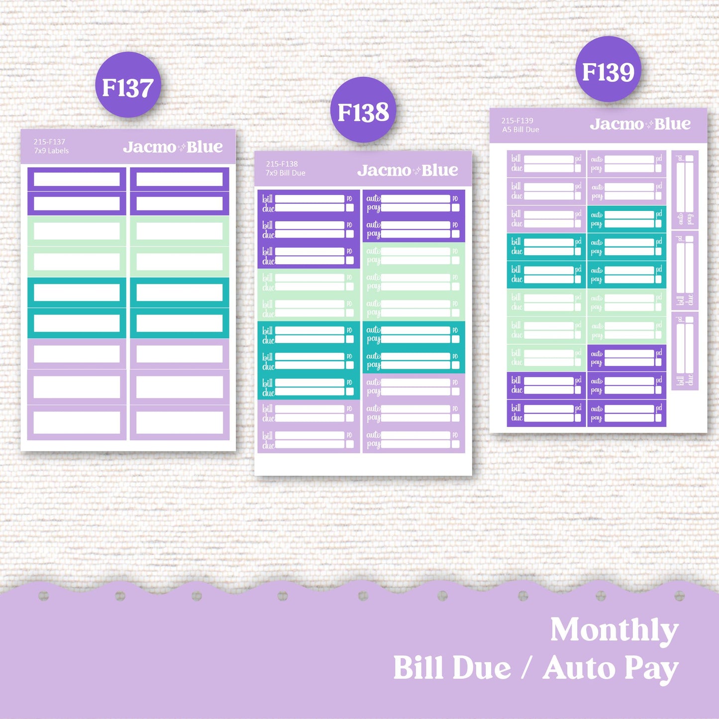 Erin Condren 7x9 A5 Kit Monthly Planner Sticker Kit 215 Spring Monthly Kit for 7x9 or A5 planners