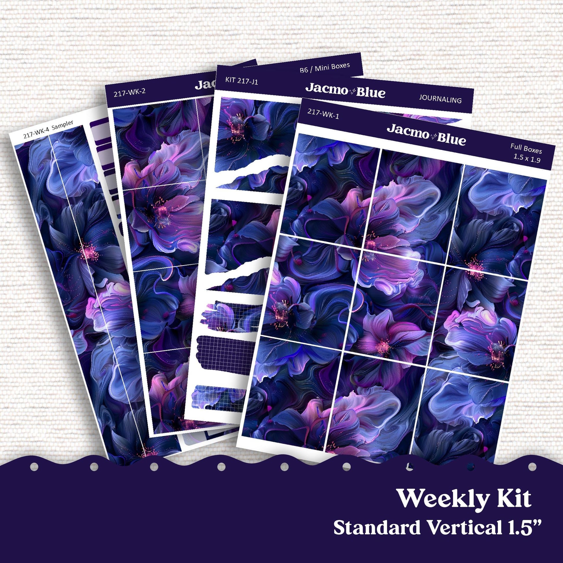 Moody Weekly Planner Sticker Kit Vertical Planner Stickers 217