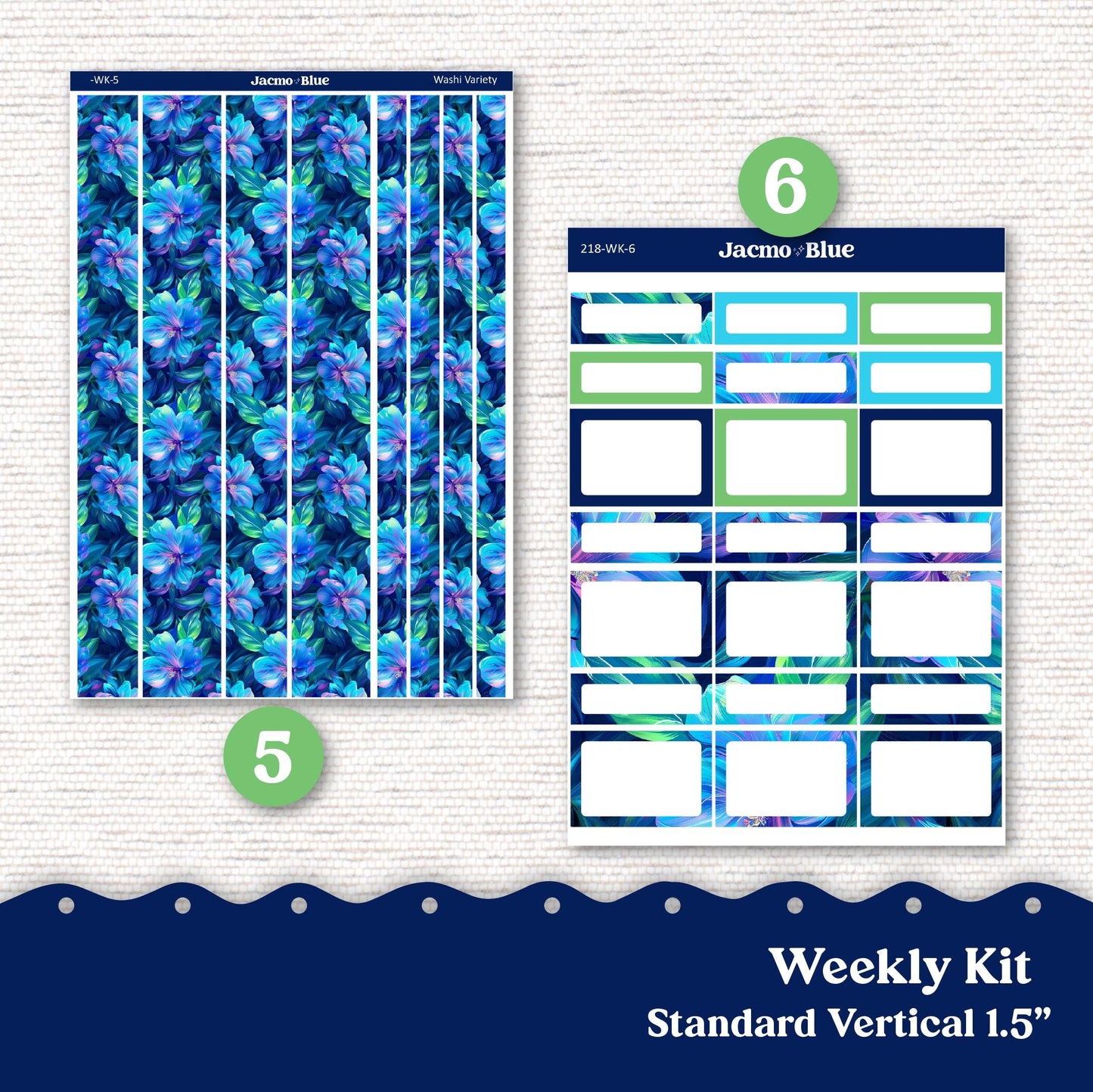 Extrovert Weekly Planner Sticker Kit Vertical Planner Stickers 218