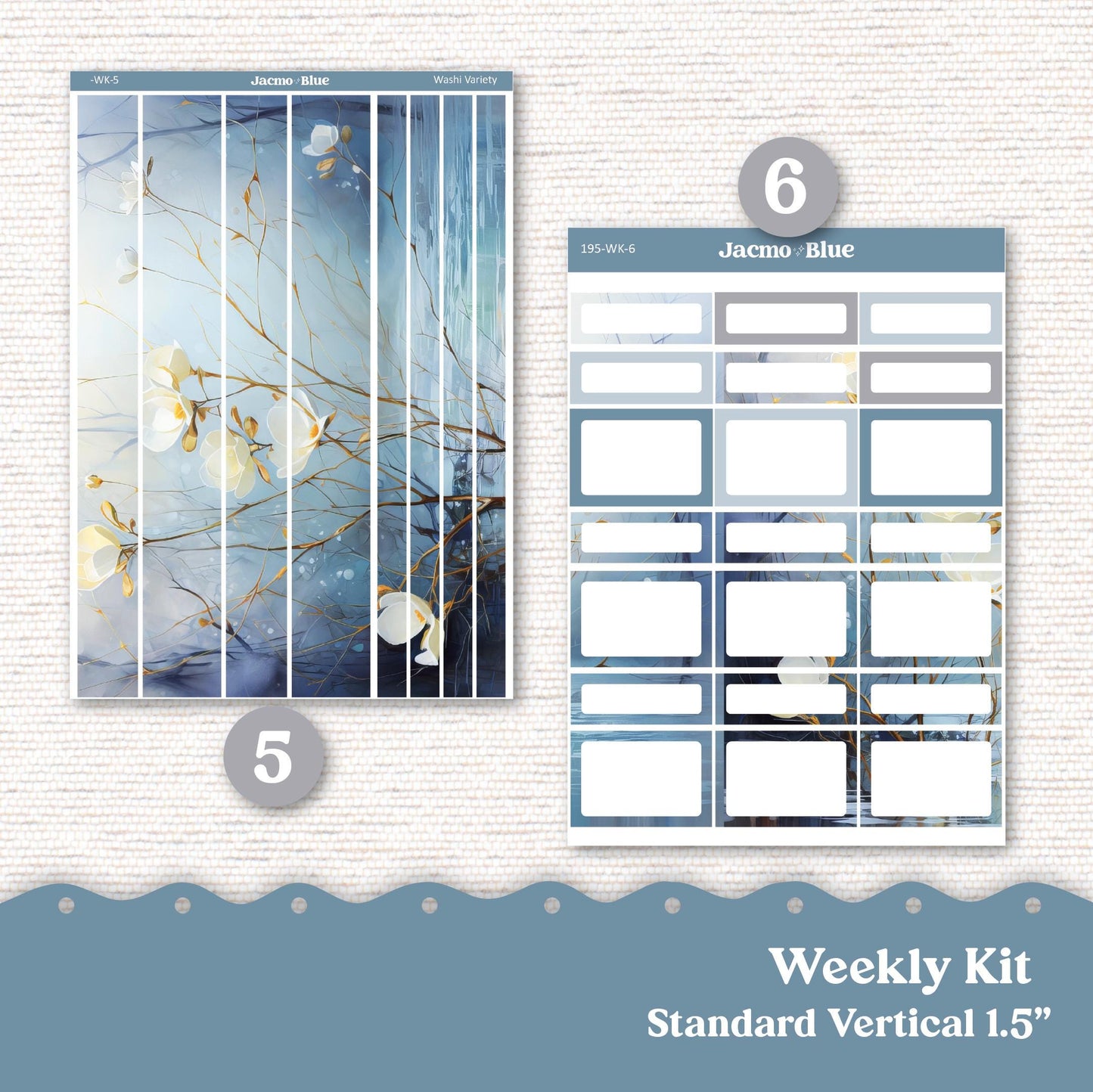 Weekly Planner Sticker Kit Vertical Planner Stickers 195 Winter Berries