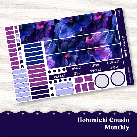 Hobonichi Cousin Monthly Planner Stickers Kit 217 Moody Monthly Hobo Kit