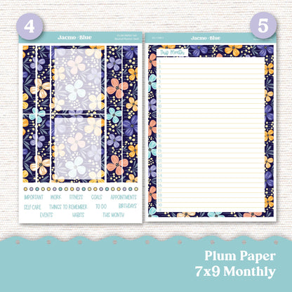 January Plum Paper Monthly Sticker Kit for 8x11 7x9 A5 Planners - Kit 201 January Planner Stickers