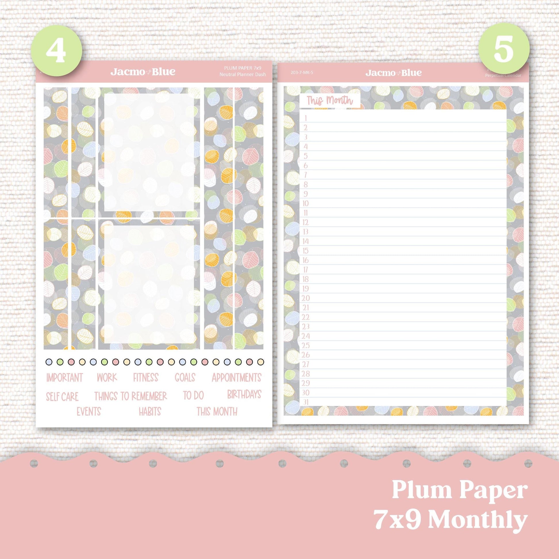 February Plum Paper Monthly Sticker Kit for 8x11 7x9 A5 Planners - Kit 203 February Stickers