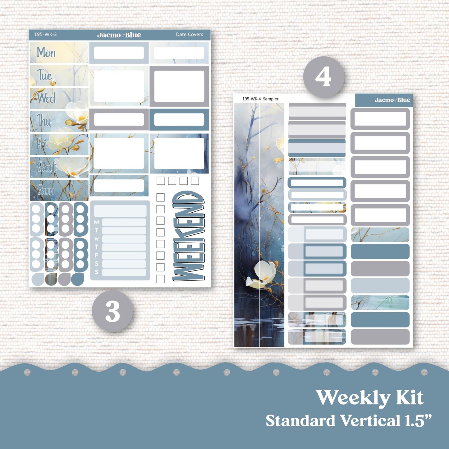 Weekly Planner Sticker Kit Vertical Planner Stickers 195 Winter Berries