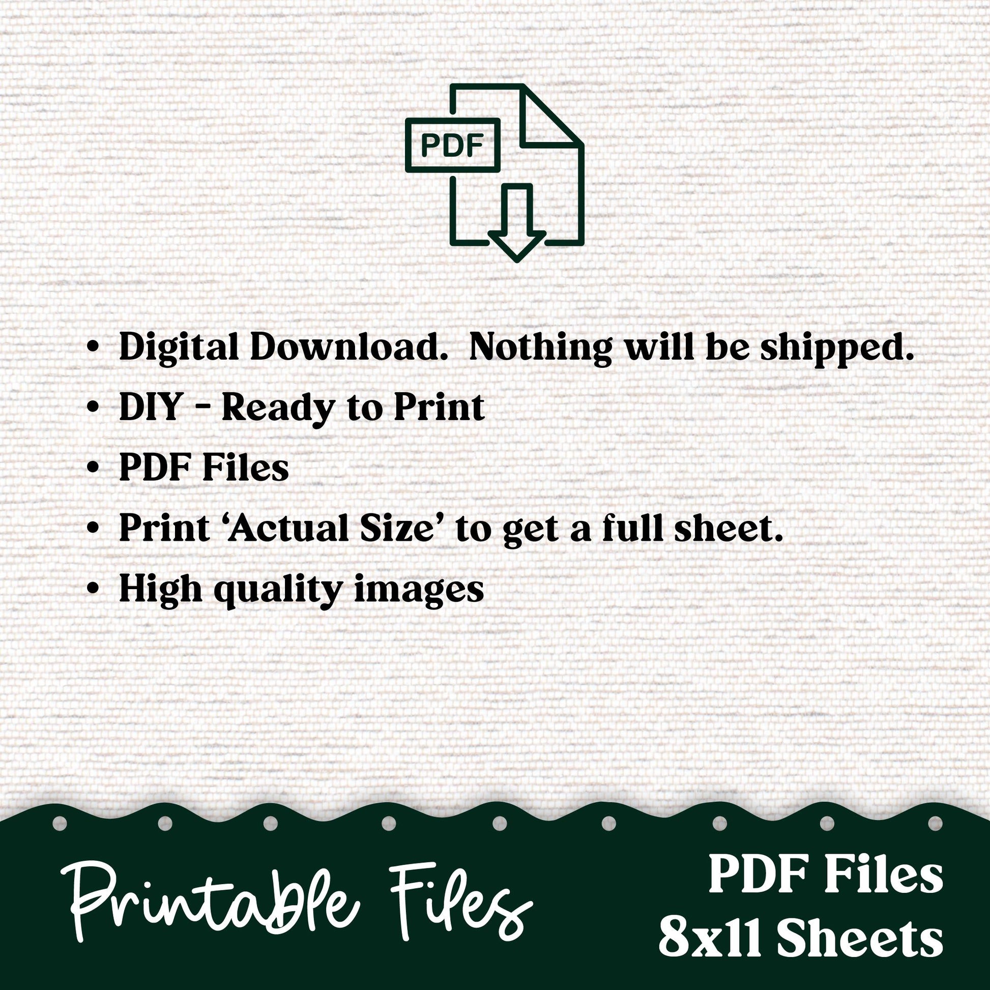 Christmas Printable Dashboard for Planner, Junk Journaling, Crafting PDF Digital Download 101VP - Vellum