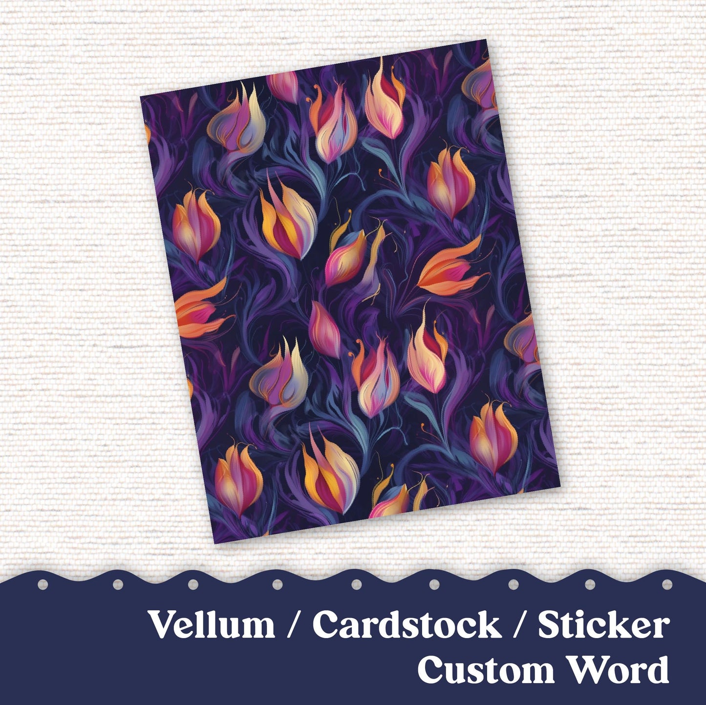 Vellum or Cardstock Dashboard Tip-in for Planners or Junk Journaling - Kit 210 September