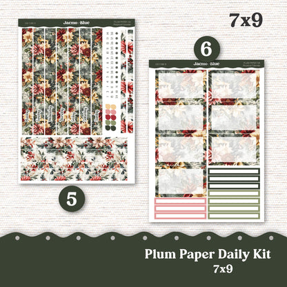 Daily Planner Sticker Kit sized for Plum Paper Planner 8x11 & 7x9 Stickers Kit 232 Christmas December Holidays