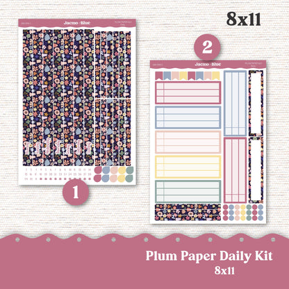 Daily Planner Sticker Kit sized for Plum Paper Planner 8x11 & 7x9 Stickers Kit 206