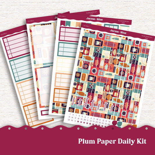 Daily Planner Sticker Kit sized for Plum Paper Planner 8x11 & 7x9 Stickers Kit 212 November