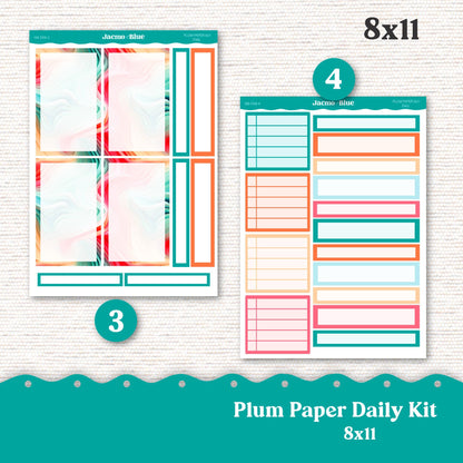 Daily Planner Sticker Kit sized for Plum Paper Planner 8x11 & 7x9 Stickers Kit 198