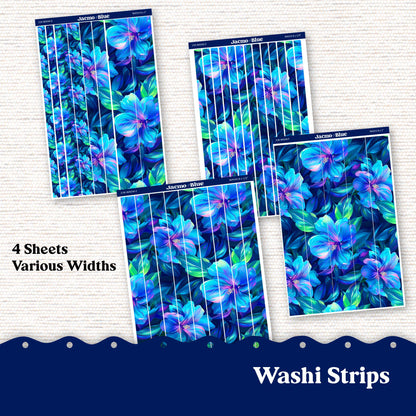 Washi Strips Stickers - 8 Inches Long - Kit 218