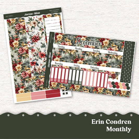 December Planner Stickers 7x9 A5 Kit Monthly Planner Erin Condren Sticker Kit 232 Monthly Kit for 7x9 or A5 planners