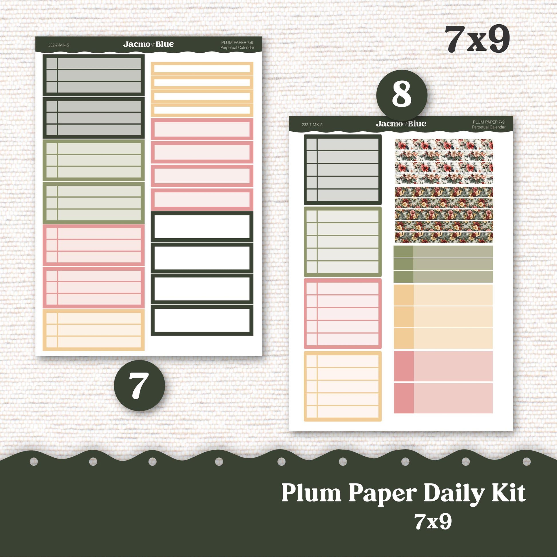 Daily Planner Sticker Kit sized for Plum Paper Planner 8x11 & 7x9 Stickers Kit 232 Christmas December Holidays