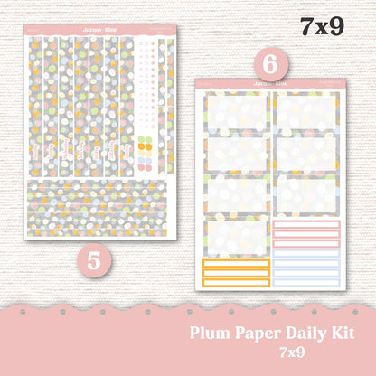 Daily Planner Sticker Kit sized for Plum Paper Planner 8x11 & 7x9 Stickers Kit 203 February Pink