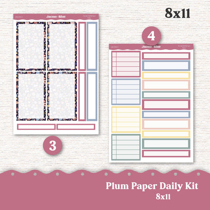 Daily Planner Sticker Kit sized for Plum Paper Planner 8x11 & 7x9 Stickers Kit 206