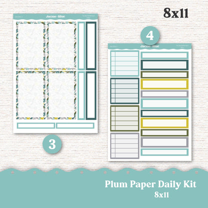 Daily Planner Sticker Kit sized for Plum Paper Planner 8x11 & 7x9 Stickers Kit 204