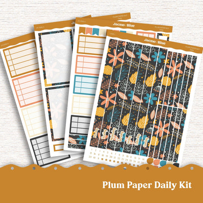 Daily Planner Sticker Kit sized for Plum Paper Planner 8x11 & 7x9 Stickers Kit 211 October Fall Autumn Cute