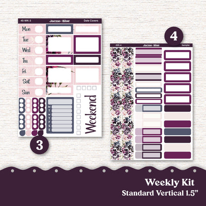 Forget Me Not Weekly Planner Sticker Kit Vertical Planner Stickers Kit 45 - Standard Vertical 1.5" Columns