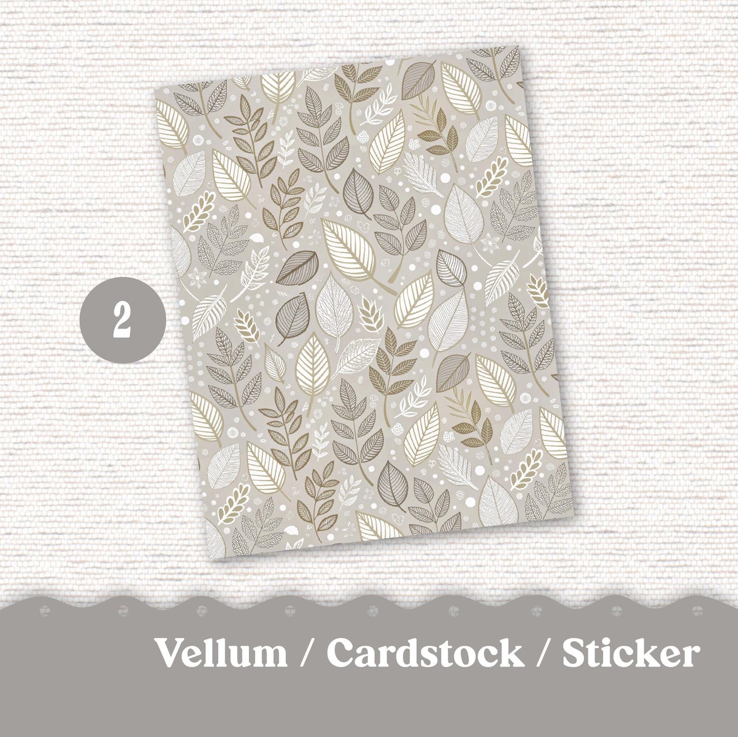 Vellum or Cardstock Dashboard Tip-in for Planners or Junk Journaling - 121V - Neutral Abstract