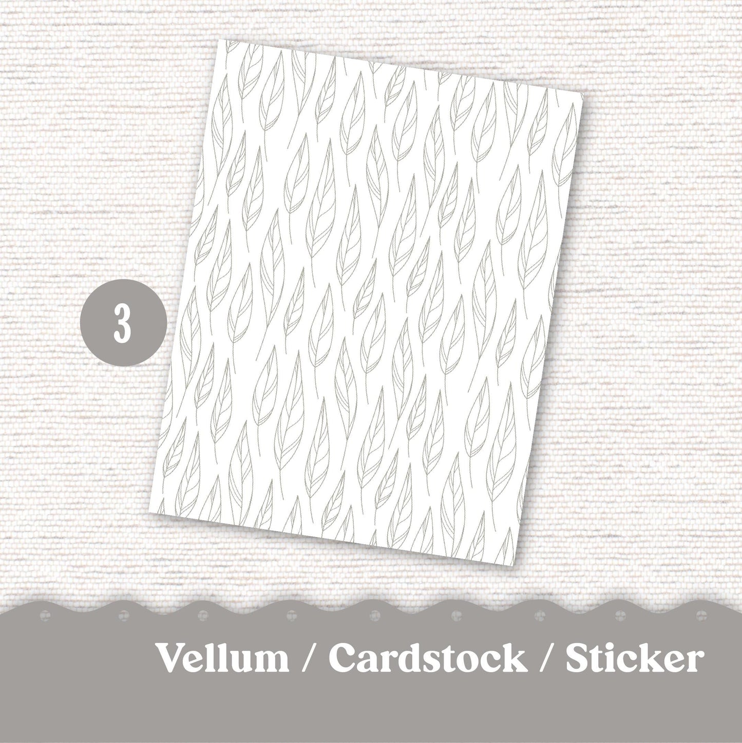 Vellum or Cardstock Dashboard Tip-in for Planners or Junk Journaling - 121V - Neutral Abstract