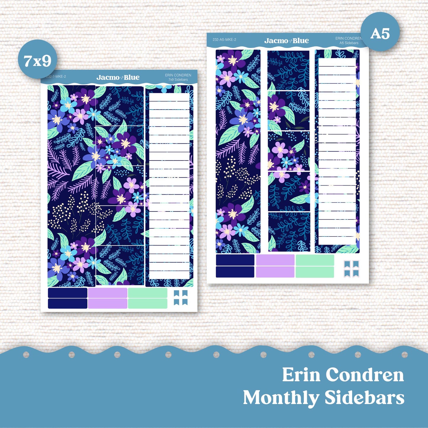 Planner Stickers 7x9 A5 Kit Monthly Planner Erin Condren Sticker Kit 236 Monthly Kit for 7x9 or A5 planners