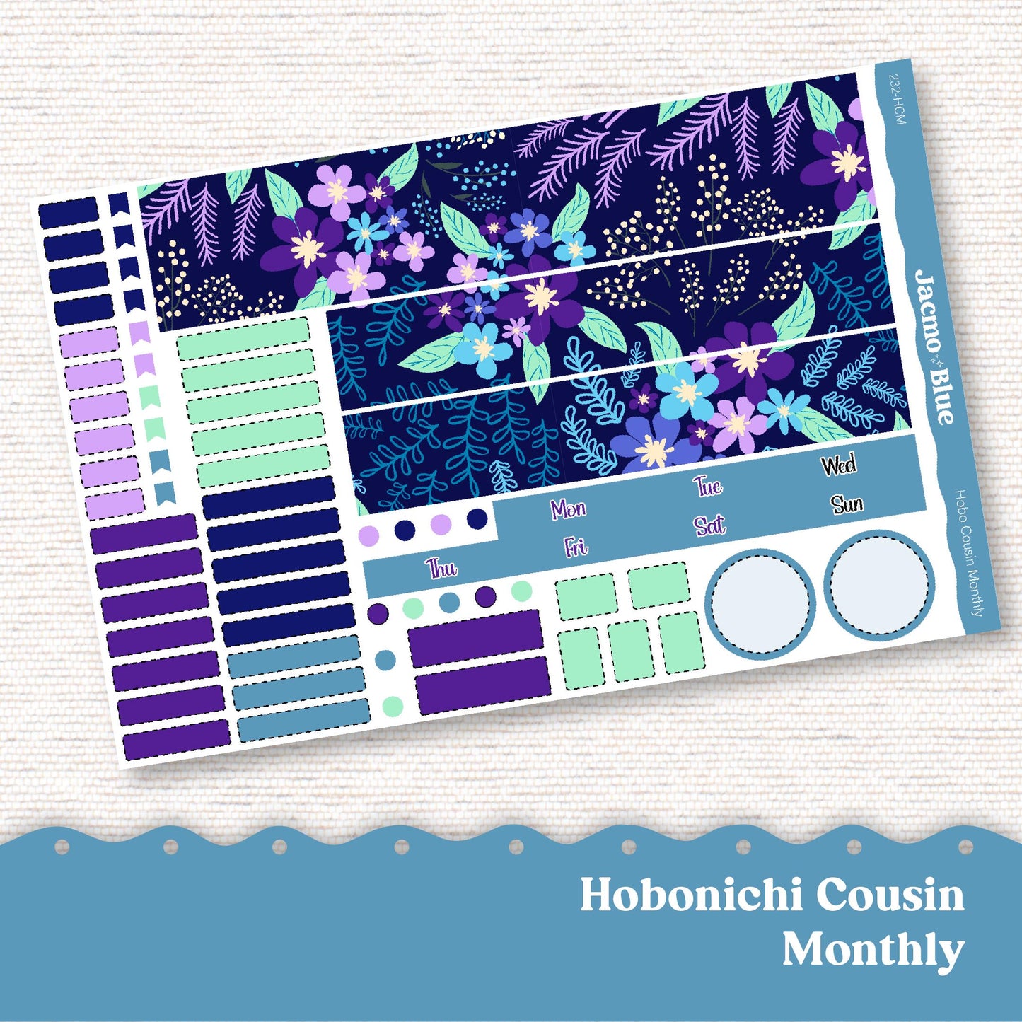 Hobonichi Cousin Monthly Planner Stickers Kit 236 Monthly Hobo Kit