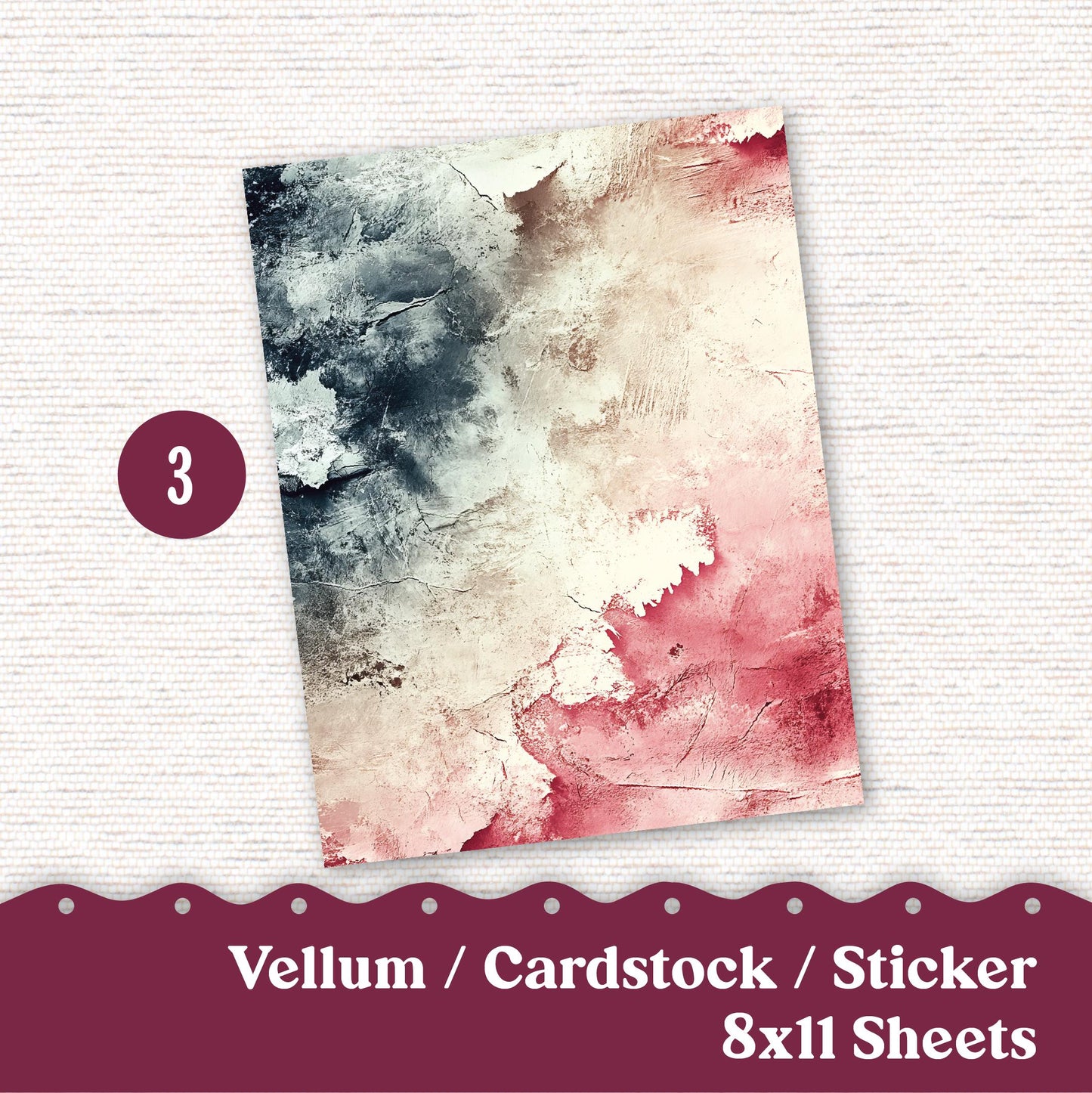 Vellum or Cardstock Dashboard Tip-in for Planners or Junk Journaling - 127V