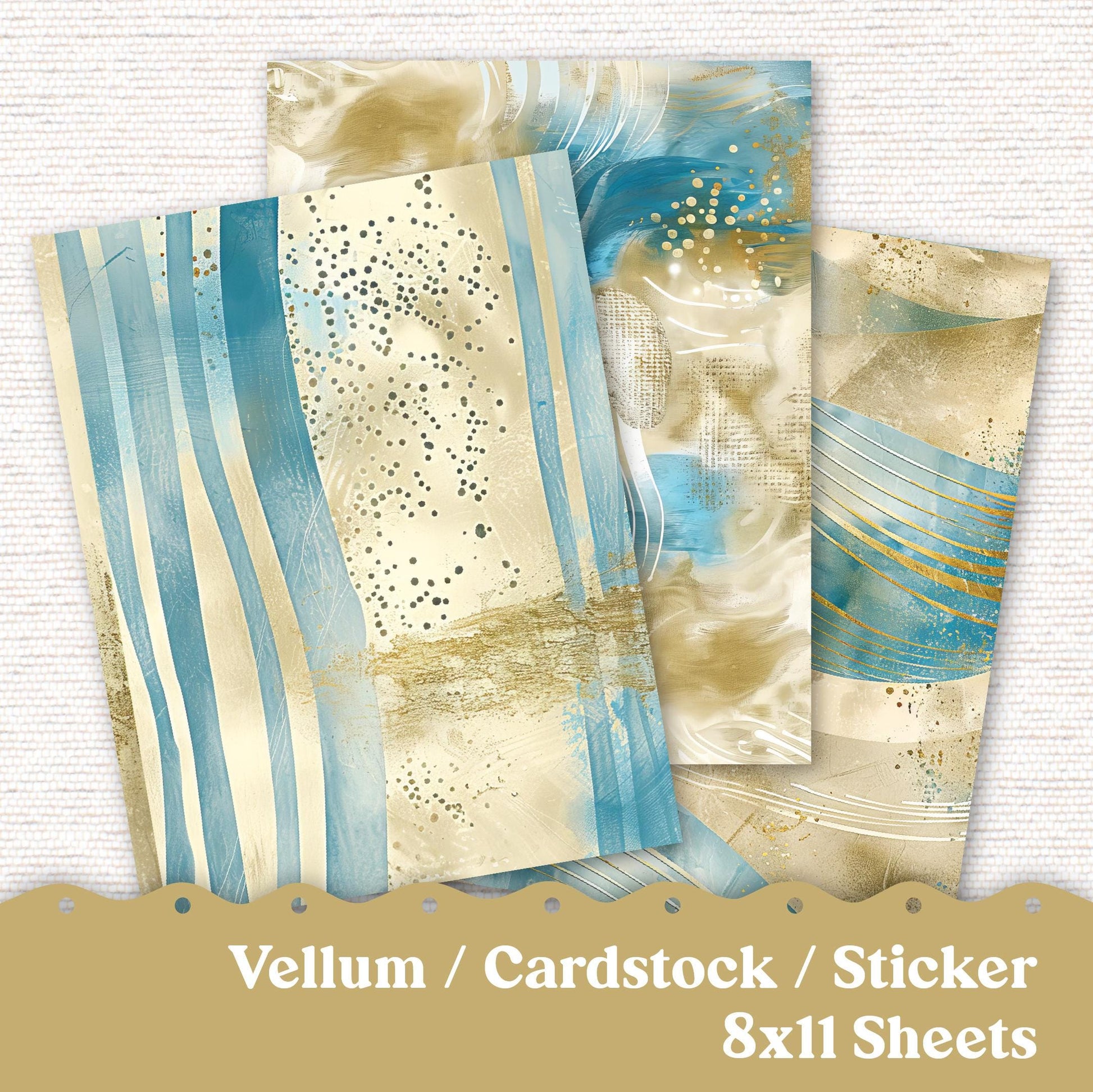 Vellum or Cardstock Dashboard Tip-in for Planners or Junk Journaling - 126V