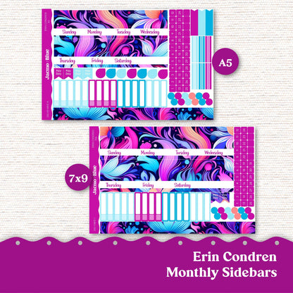 Outrageous Planner Stickers 7x9 A5 Kit Monthly Planner Erin Condren Sticker Kit 240