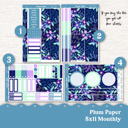 Plum Paper Monthly Sticker Kit for 8x11 7x9 A5 Planners - Kit 236 Planner Stickers January 2025