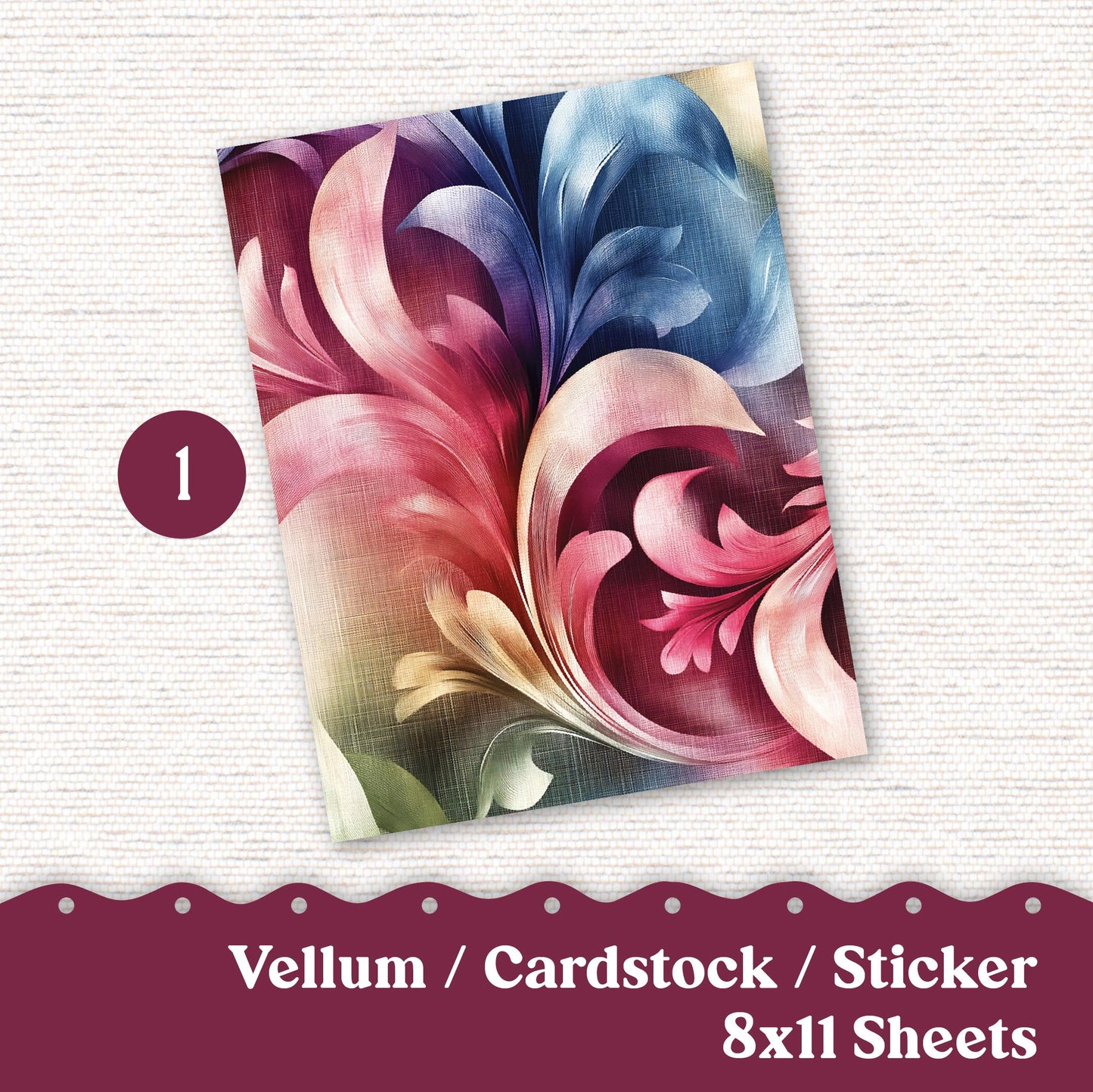 Vellum or Cardstock Dashboard Tip-in for Planners or Junk Journaling - 127V