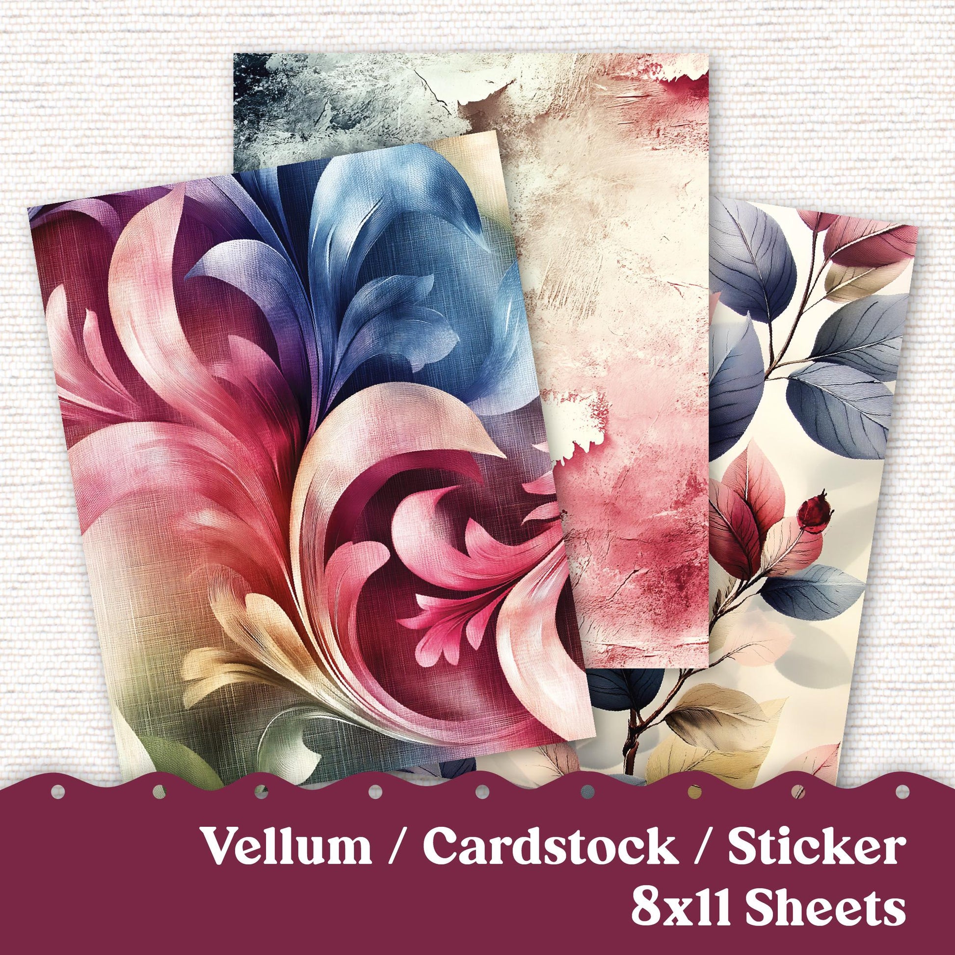 Vellum or Cardstock Dashboard Tip-in for Planners or Junk Journaling - 127V