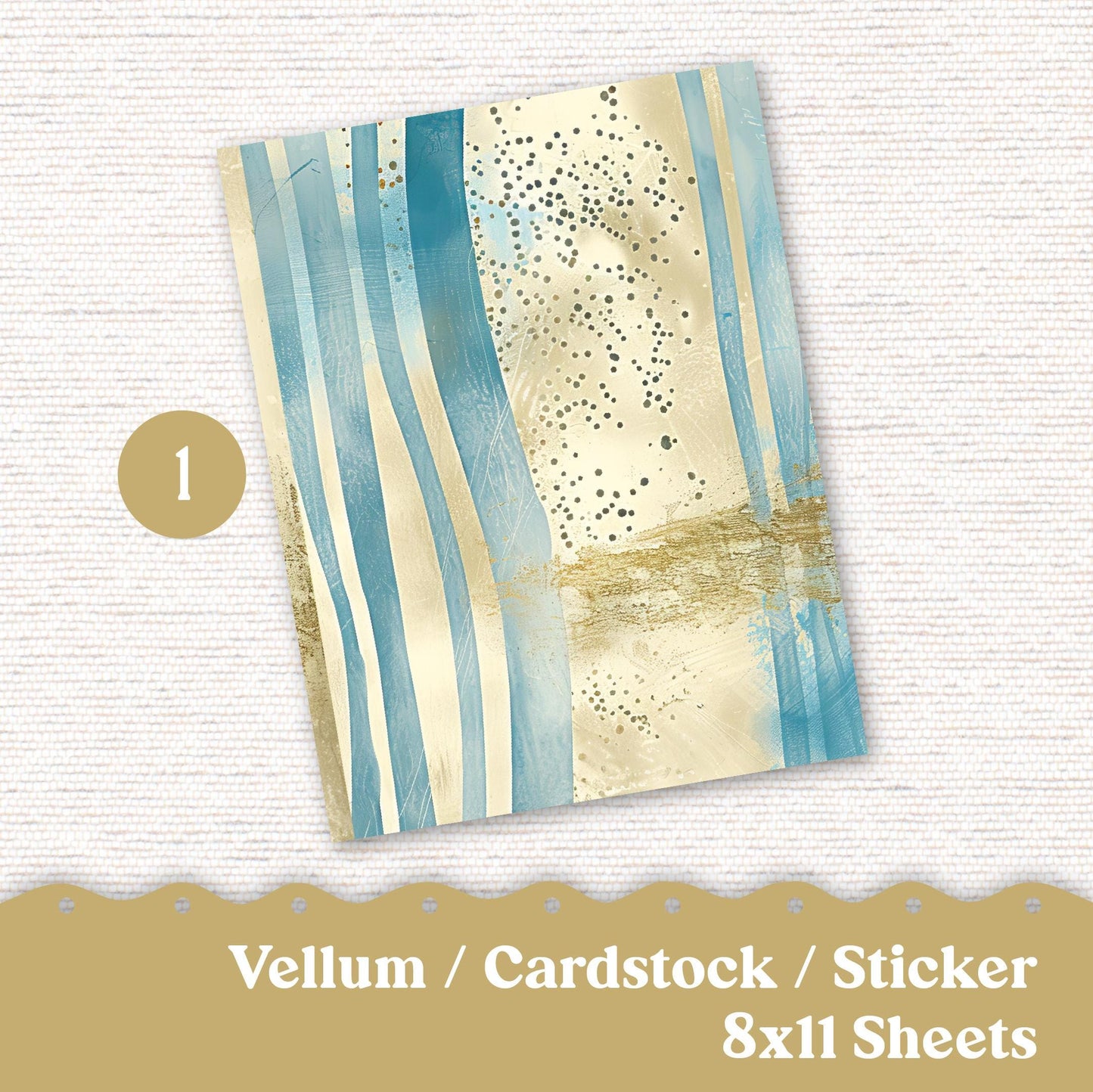 Vellum or Cardstock Dashboard Tip-in for Planners or Junk Journaling - 126V