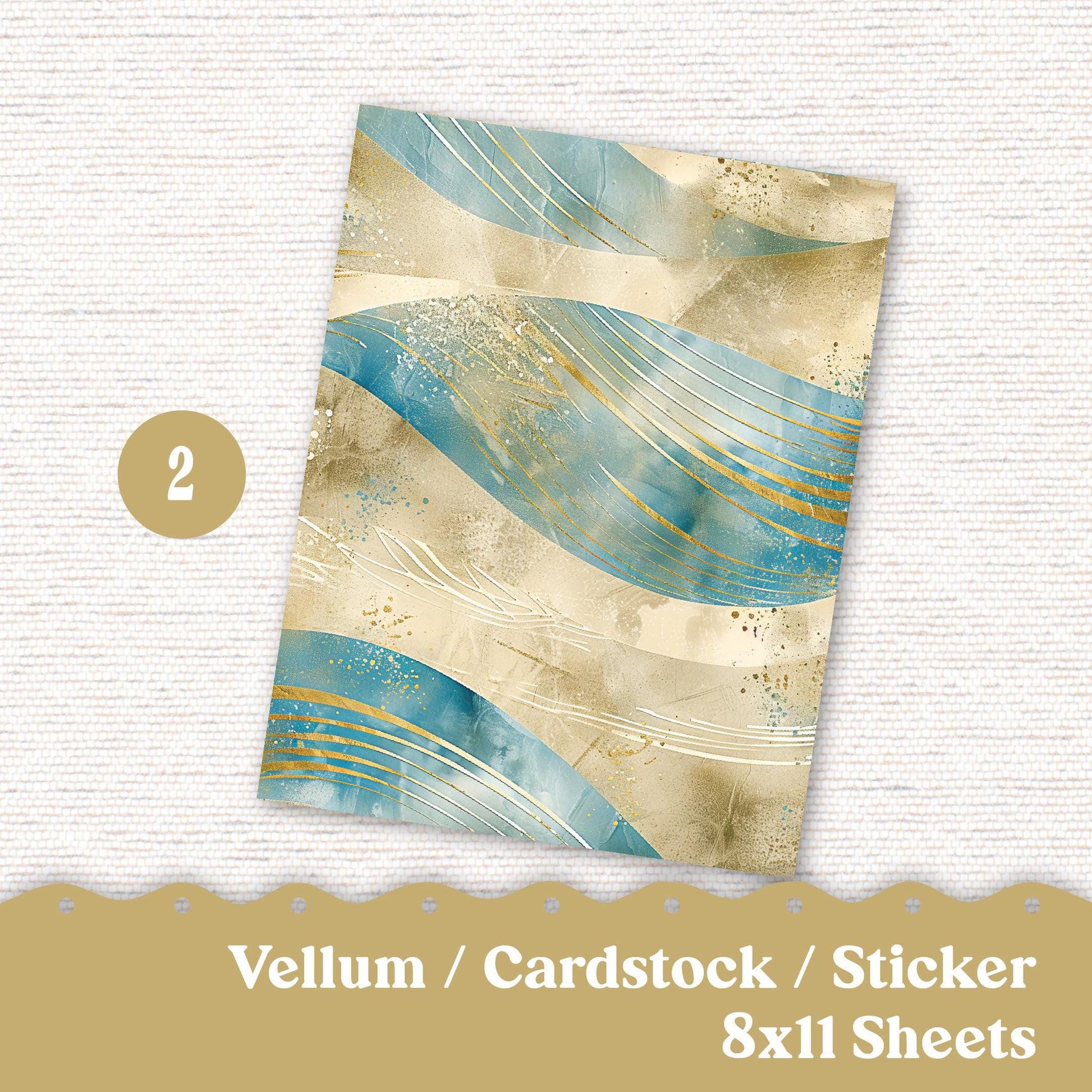 Vellum or Cardstock Dashboard Tip-in for Planners or Junk Journaling - 126V