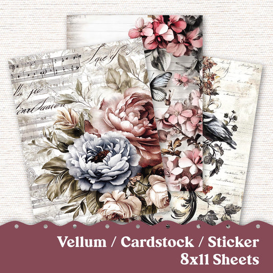 Vellum or Cardstock Dashboard Tip-in for Planners or Junk Journaling - 129V