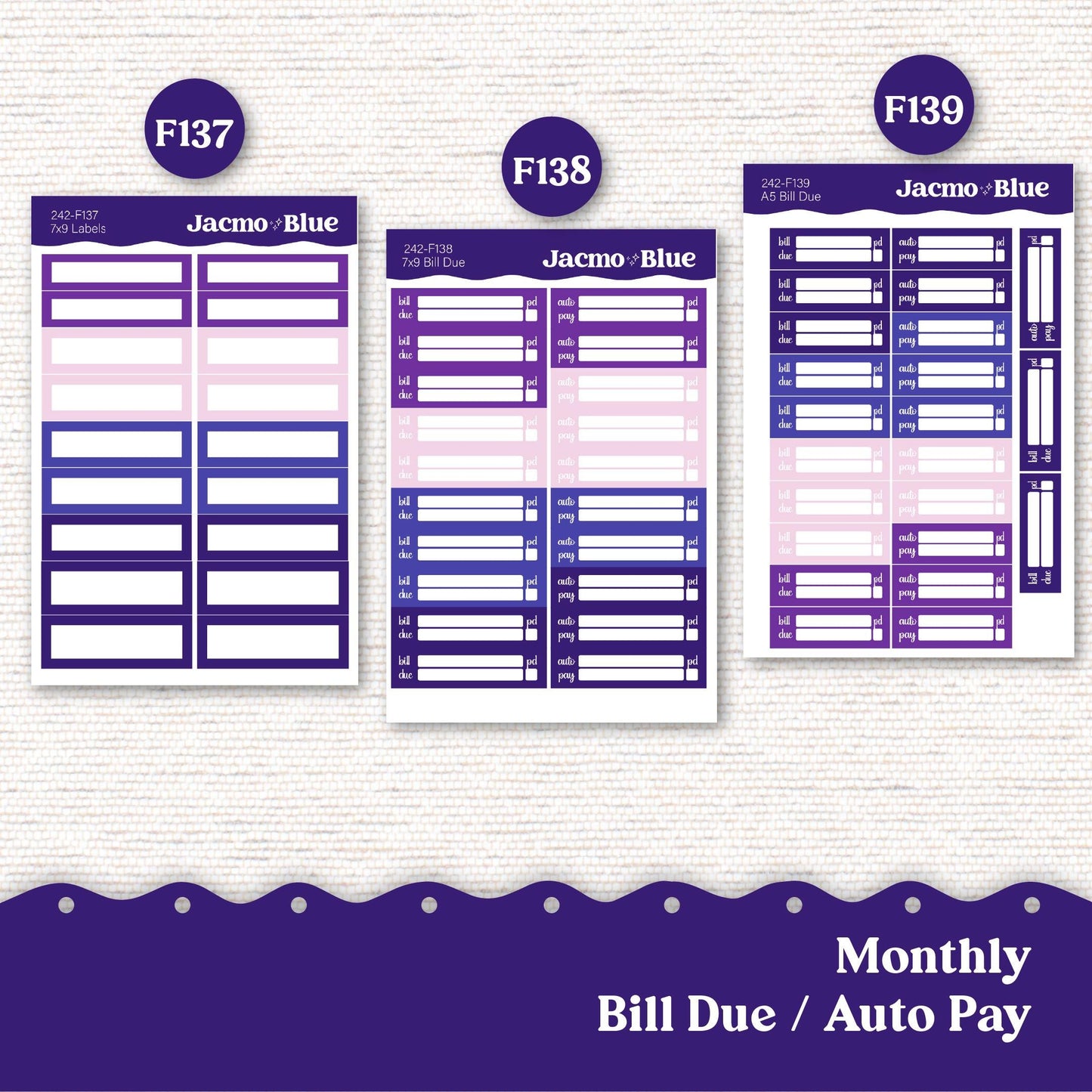 Plum Paper Monthly Sticker Kit for 8x11 7x9 A5 Planners - Kit 242 Planner Stickers 2025