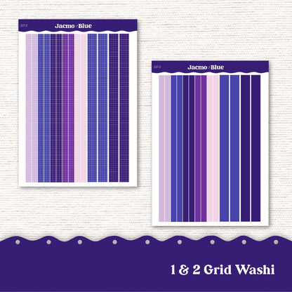 Weekly Planner Sticker Kit Vertical Planner Stickers Kit 242 Purple Watercolor - Standard Vertical 1.5" Columns A5 B6