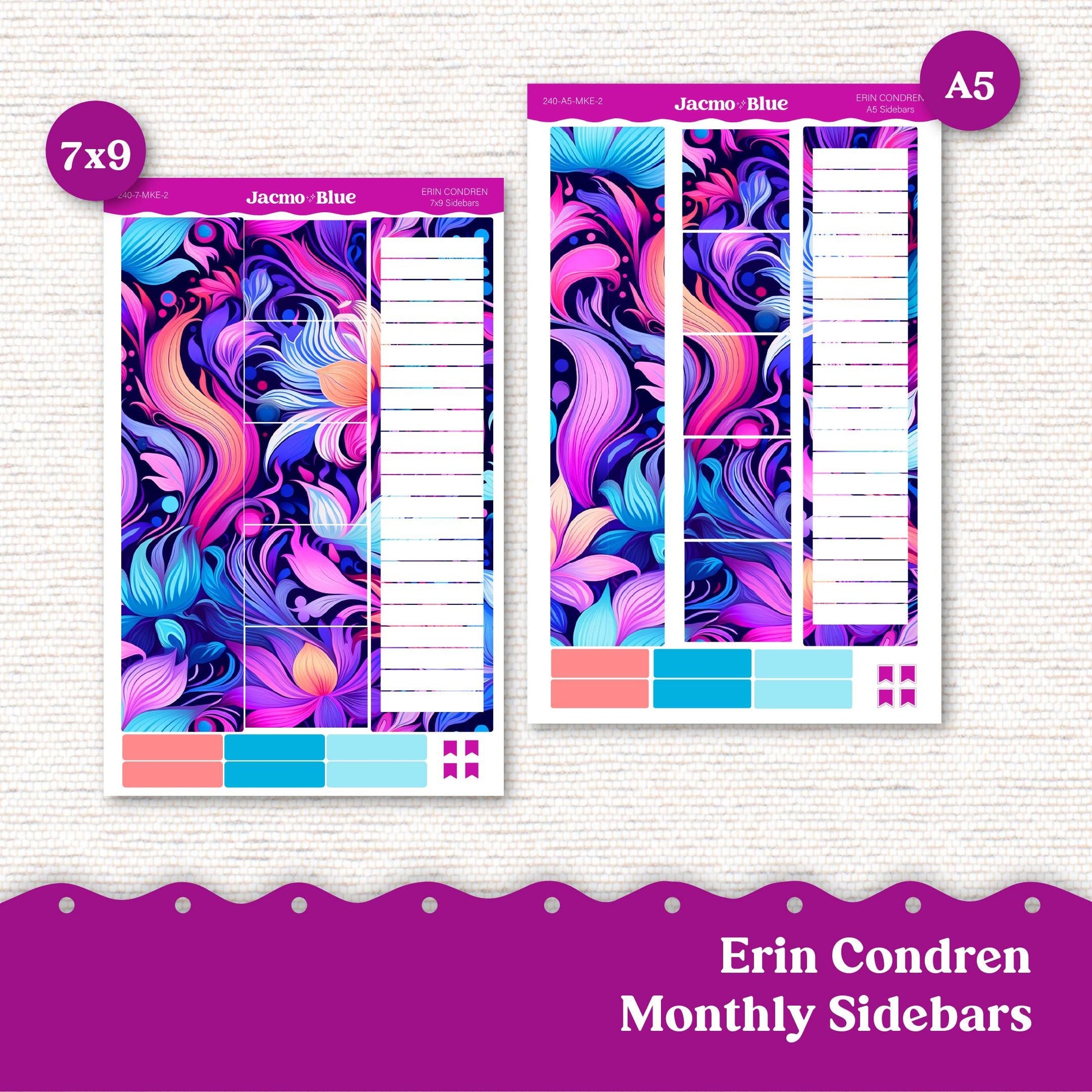 Outrageous Planner Stickers 7x9 A5 Kit Monthly Planner Erin Condren Sticker Kit 240