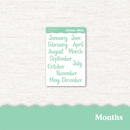 Hobonichi Cousin Monthly Planner Stickers Kit 243 February Monthly Hobo Kit 2025